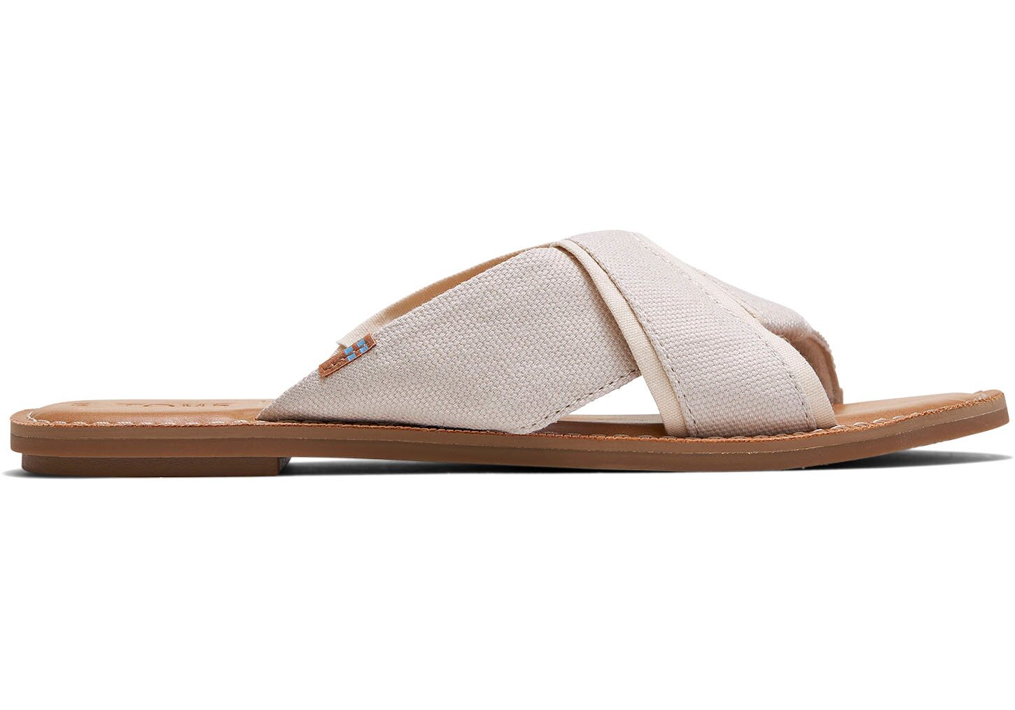 Toms Viviana Shimmer Canvas - Womens Sandals - Beige - NZ - 876452DHS